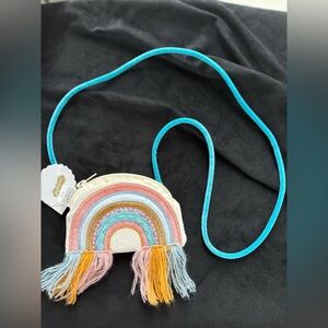 Mud Pie Rainbow Fringe Kids Bag - Multicolor